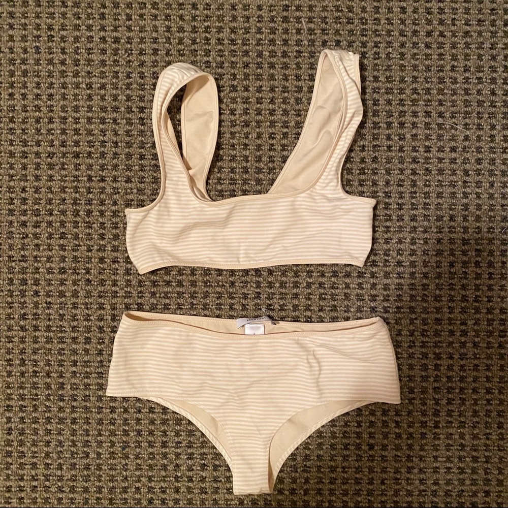 Marysia Nude Striped Bikini Size S